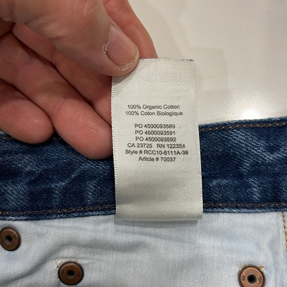 NWOT The Farrah Wide Leg Denim Forum button fly high rise blue denim jeans - Picture 14 of 14